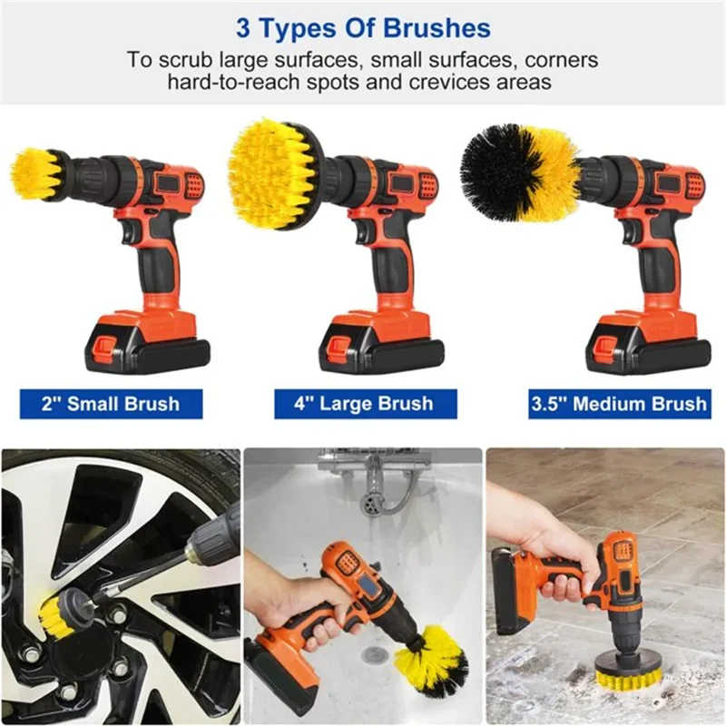 Power Tools List - 3 Pcs/Set Power Drill Brush Set
