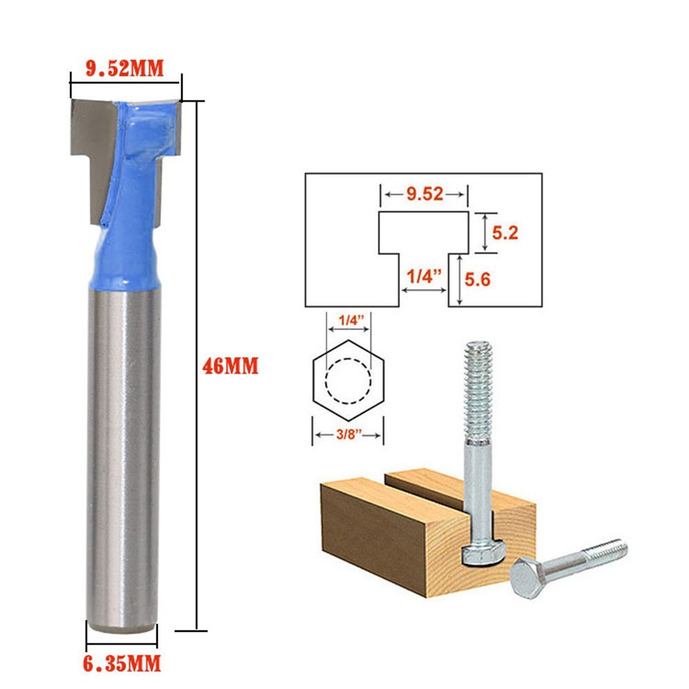 Power Tools For Woodworking - A11I 1/4 inch Shank T-Slot Cutter