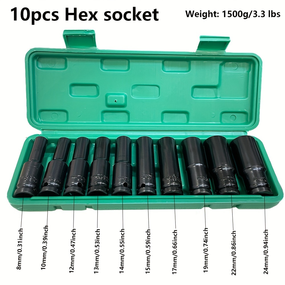 Power Tools List - 10pcs 1/2 Inch 8-24mm Power Socket