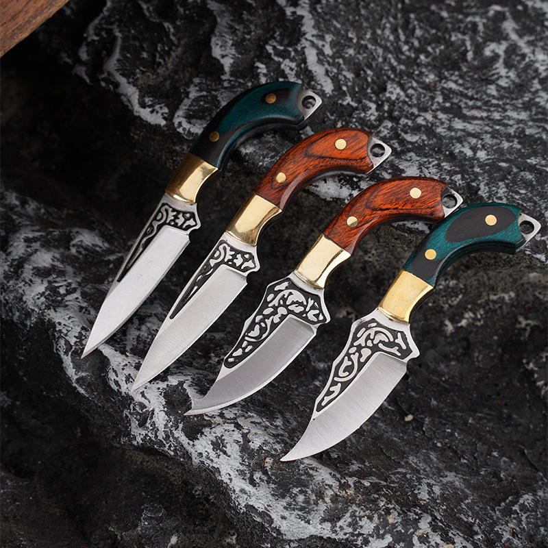 EDC Camping Wooden Handle Knif - Power Key Tools 评论和价格