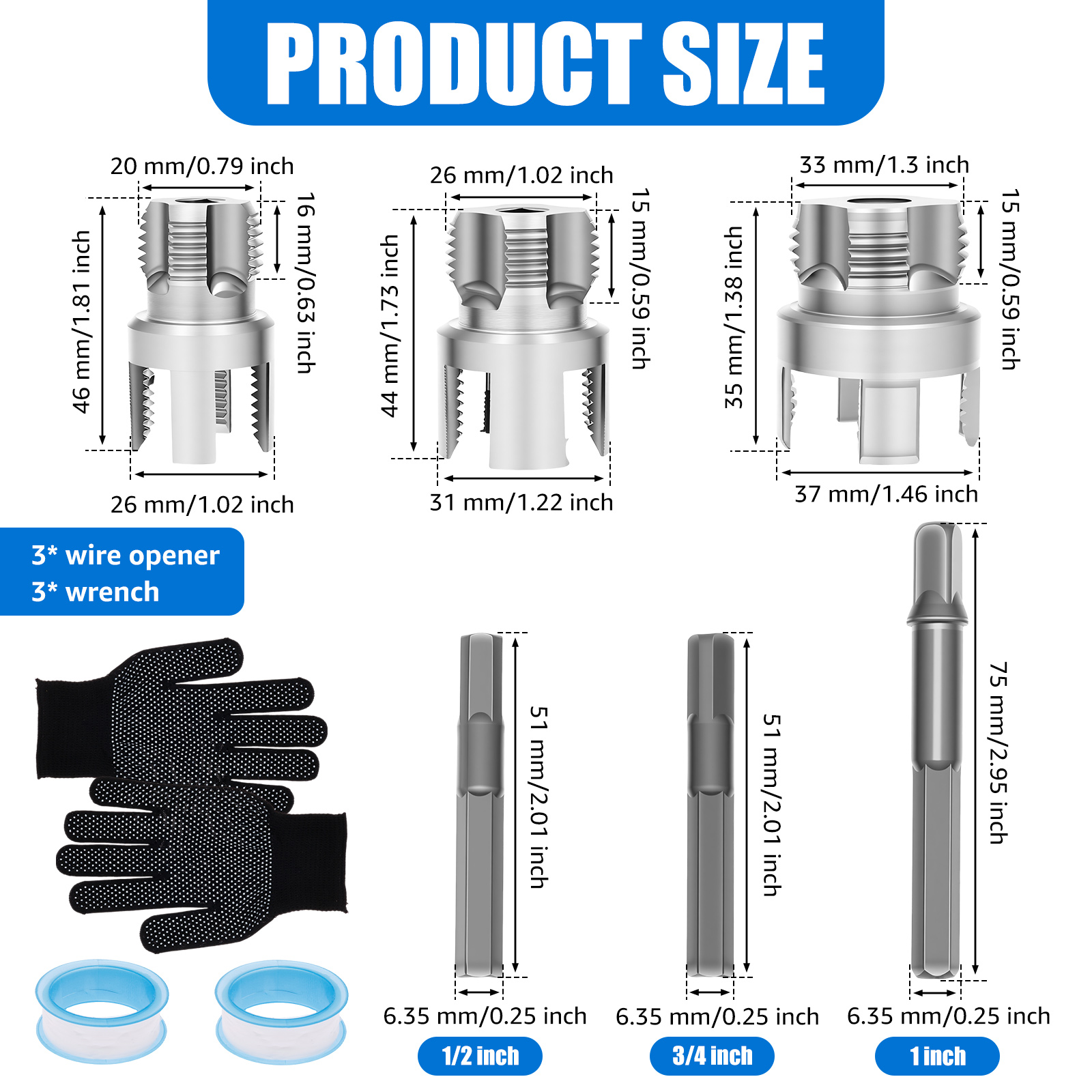 4 in 1 Water Pipe Thread Cutti - Power Tools Plumbing 评论和价格