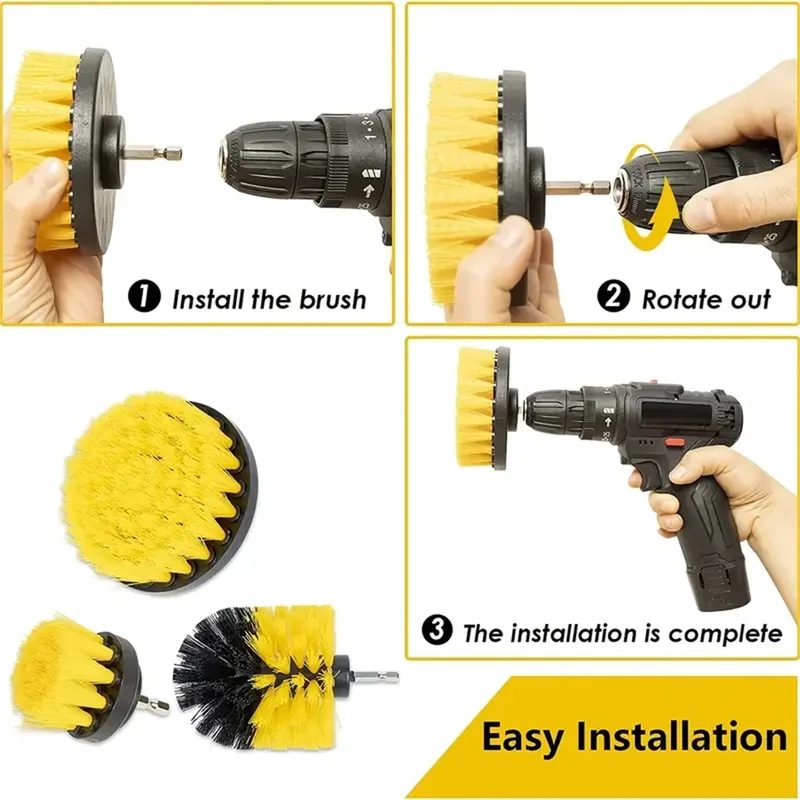 3 pcs/set drill brush set powe - Power Tools List 评论和价格