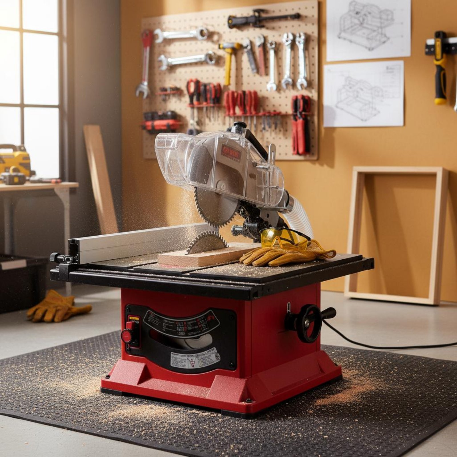 Table Saw Dust Guard Transpare - Power Tools Vacuum 评论和价格