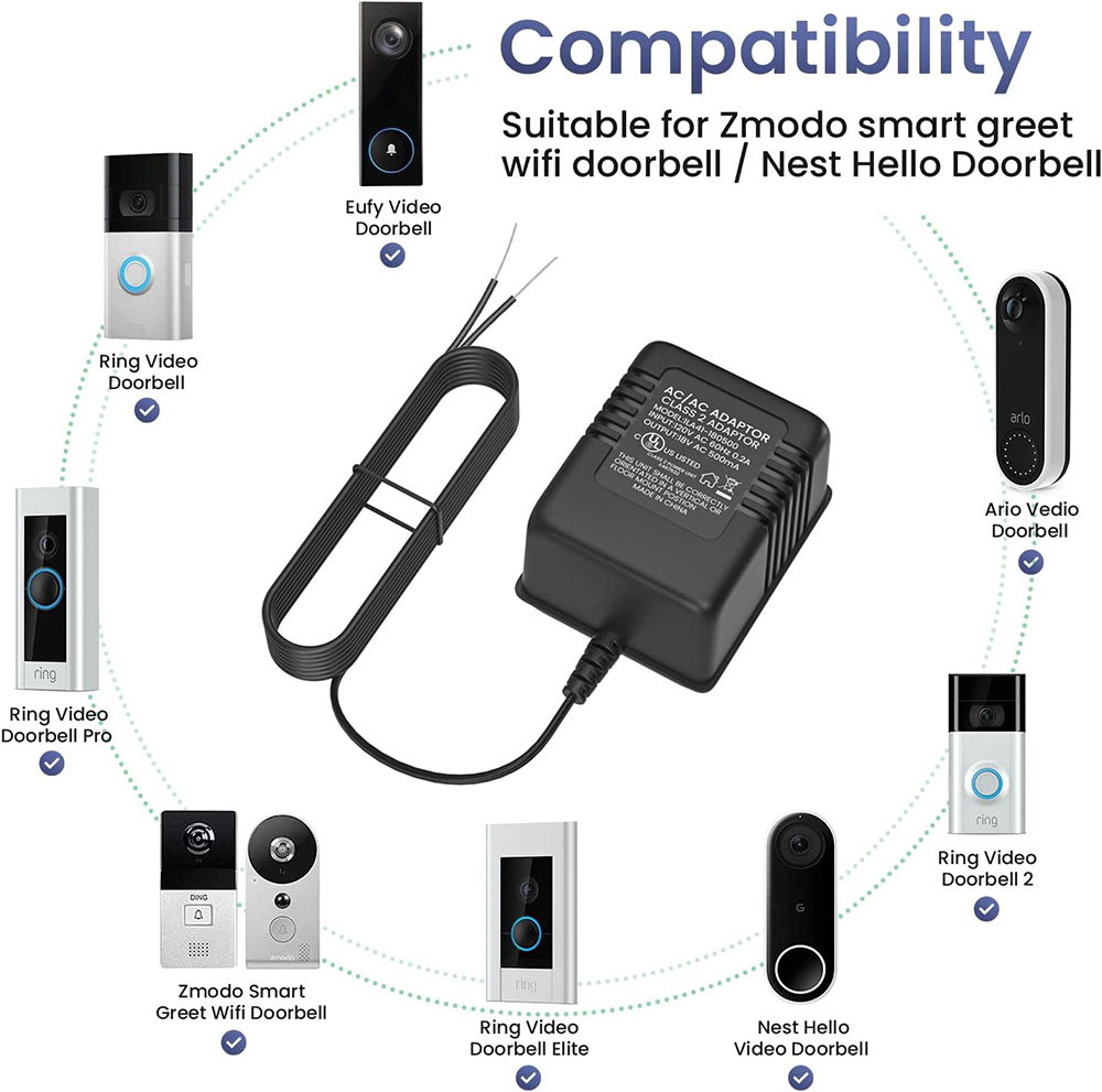 18V 500mA Doorbell Adapter, Vi - Power Tools List 评论和价格