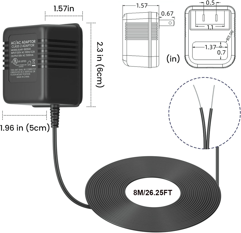 18V 500mA Doorbell Adapter, Vi - Power Tools List 评论和价格